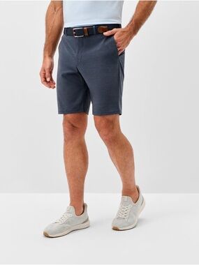 Johnnie-O Men's Casual Knit Shorts in Blue Gray
